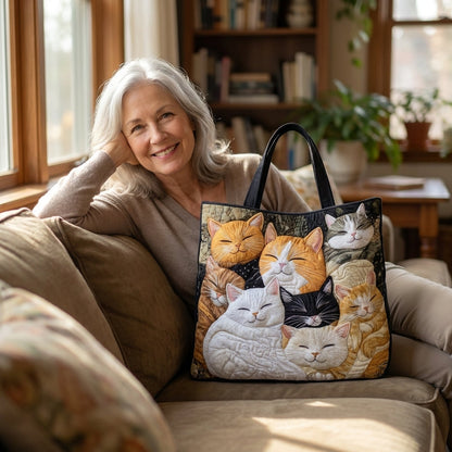 Artisan Quilted Bag - Sleeping Kittens