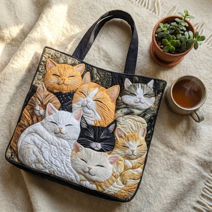 Artisan Quilted Bag - Sleeping Kittens