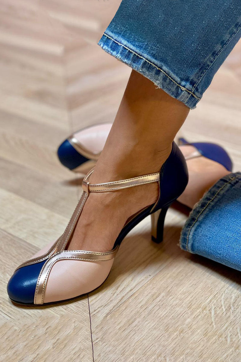 Rosana™ - Colorful round toe heels