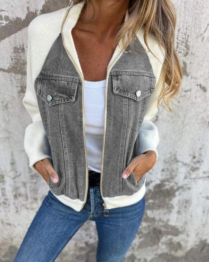 ANIDIA - Modern denim fabric jacket