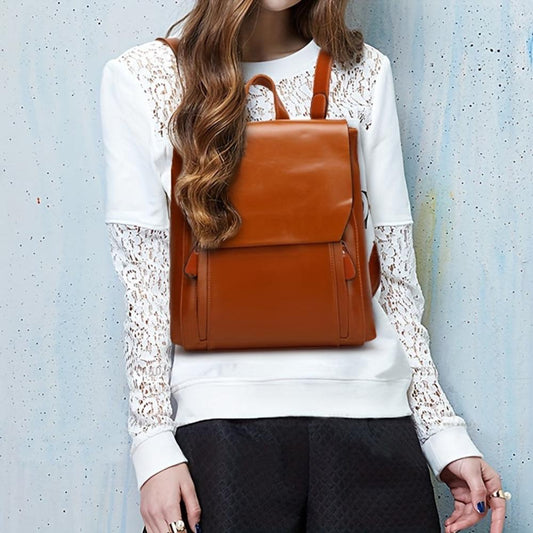 Hannelore – Vintage Backpack Handbag with Quilted Pattern