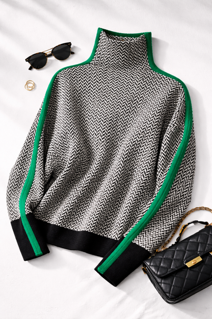 Helena | Contrast Stripe Pullover