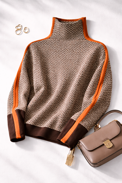 Helena | Contrast Stripe Pullover