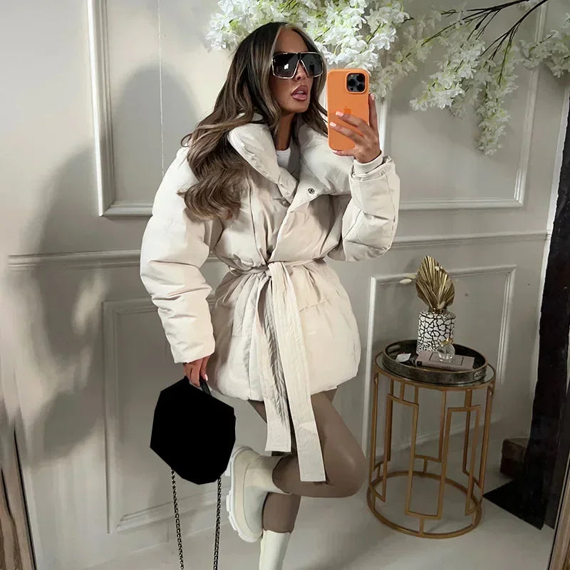 Julianna - Belted Luxe Puffer Jacket