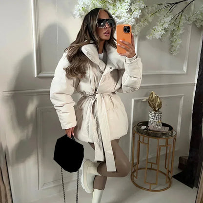 Julianna - Belted Luxe Puffer Jacket