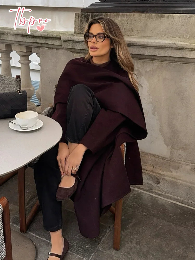 Bordeaux Wrap Coat