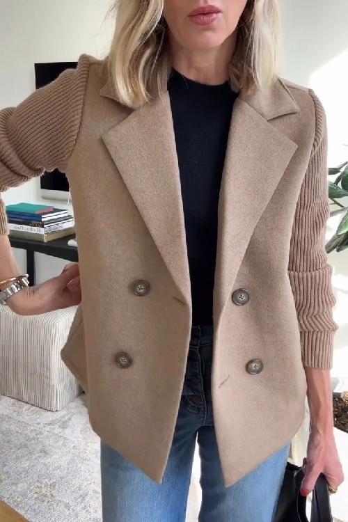Olivia – Double-Breasted Knit Blazer