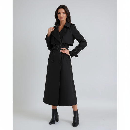 Amara | Belted Long Trench Coat